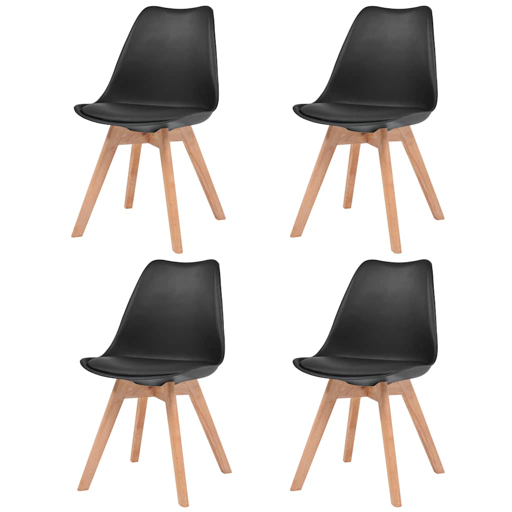 spisebordsstole 4 stk. plastik sort