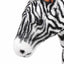 stående tøjdyr zebra plysstof XXL sort og hvid
