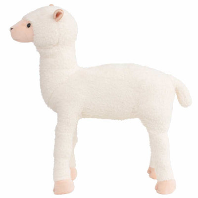 stående tøjdyr alpaca plysstof XXL hvid