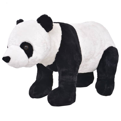 stående tøjdyr panda plysstof XXL sort og hvid
