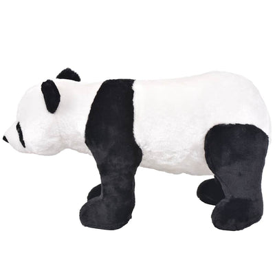 stående tøjdyr panda plysstof XXL sort og hvid