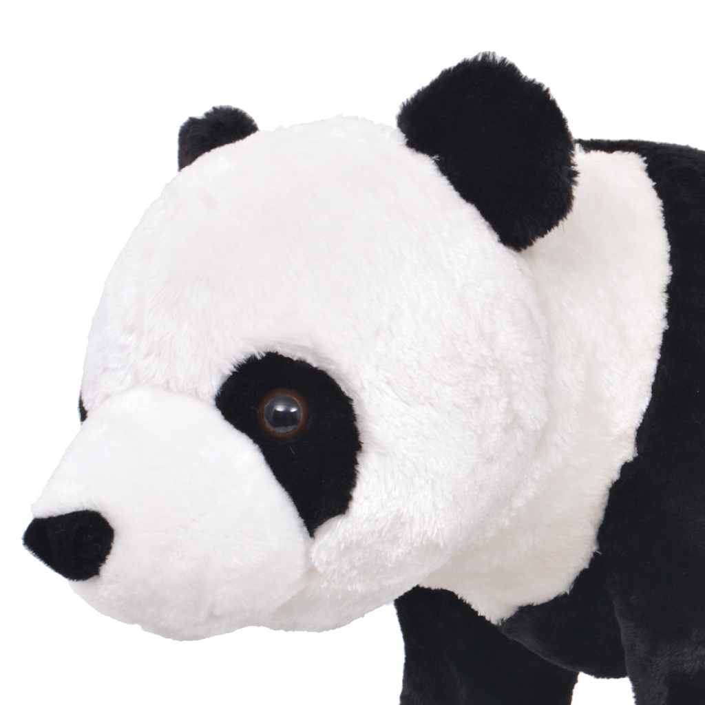 stående tøjdyr panda plysstof XXL sort og hvid