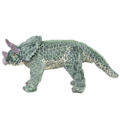 stående tøjdyr triceratops plysstof XXL grøn