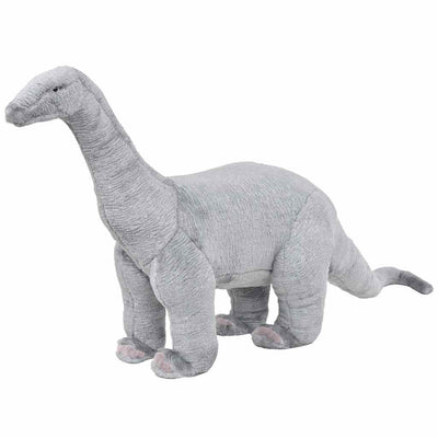 stående tøjdyr brachiosaurus plysstof XXL grå