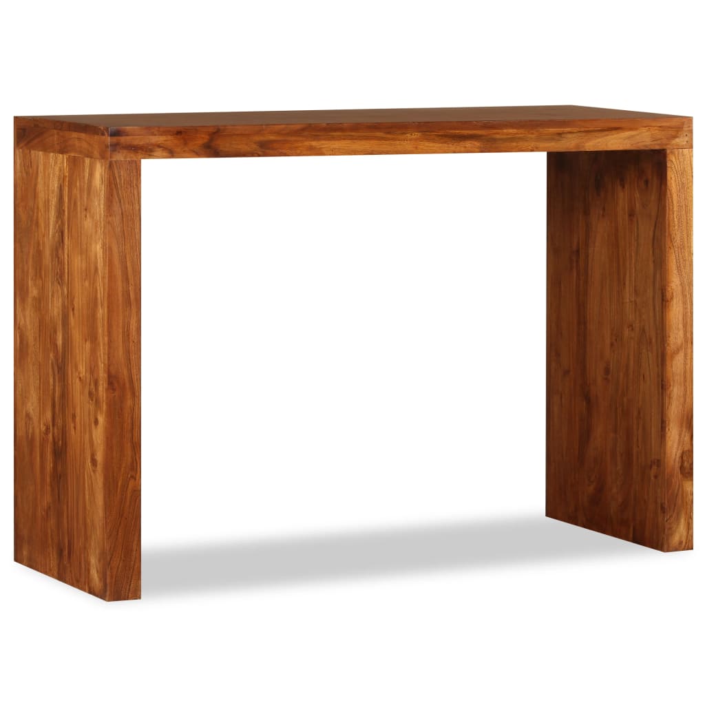 konsolbord 110x40x76 cm massivt træ honningfarvet finish