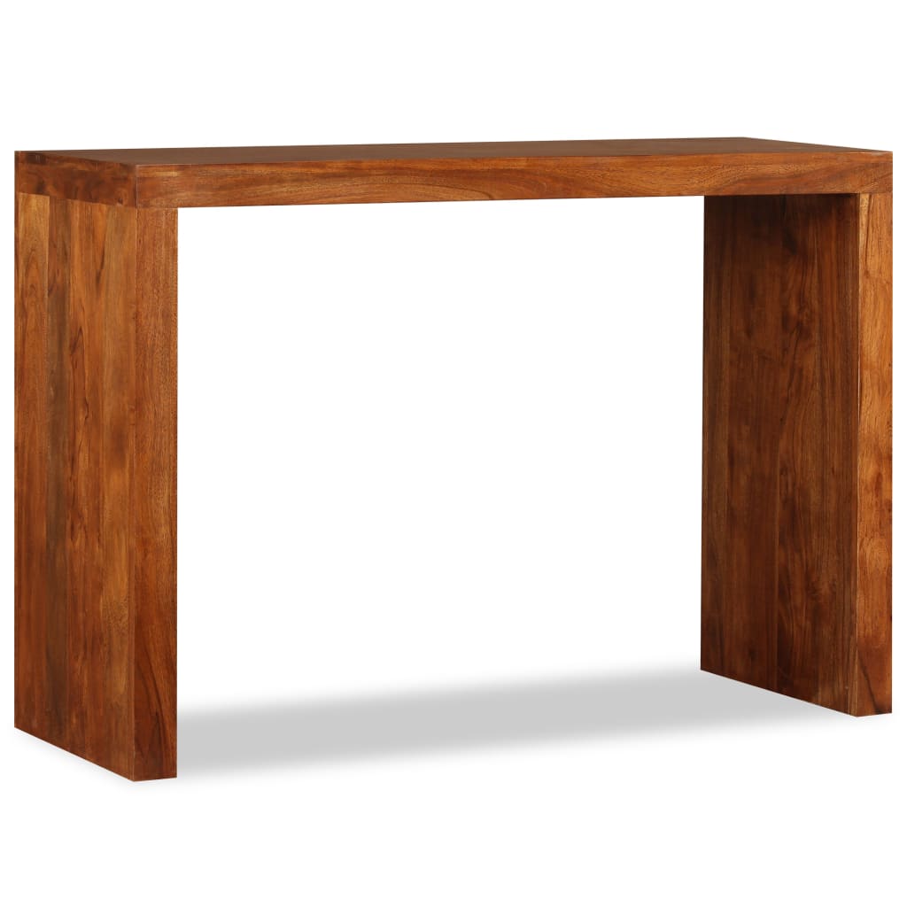 konsolbord 110x40x76 cm massivt træ honningfarvet finish