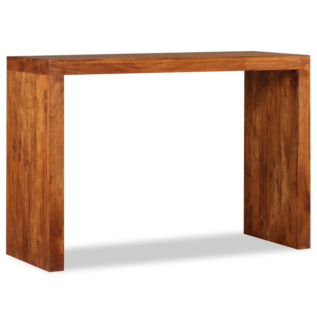 konsolbord 110x40x76 cm massivt træ honningfarvet finish