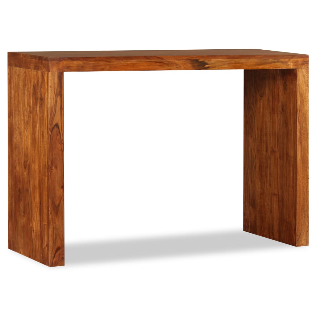 konsolbord 110x40x76 cm massivt træ honningfarvet finish