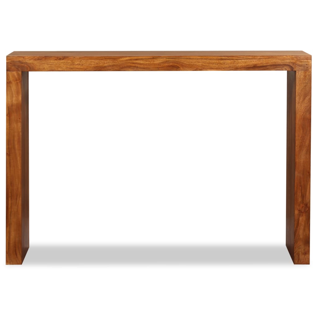 konsolbord 110x40x76 cm massivt træ honningfarvet finish