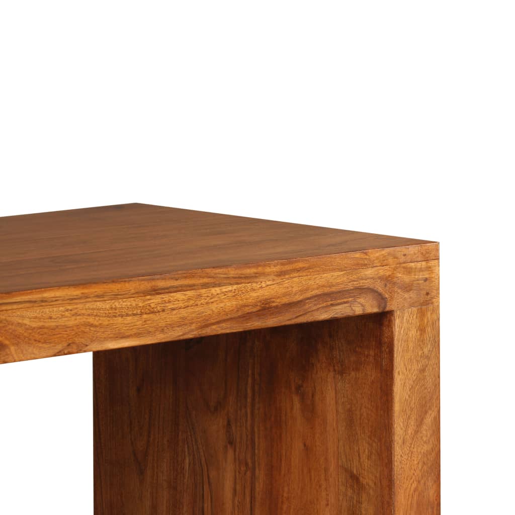 konsolbord 110x40x76 cm massivt træ honningfarvet finish