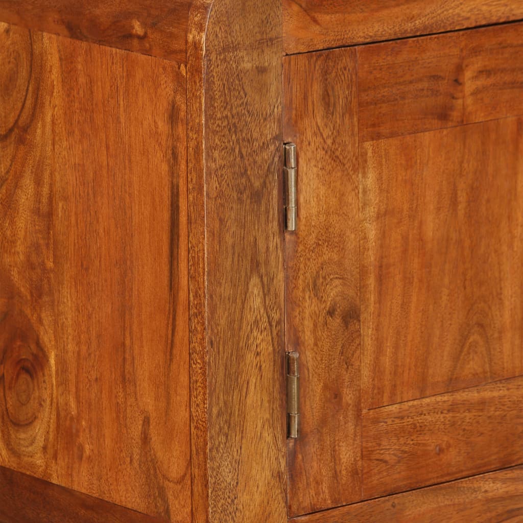 skænk massivt træ 120x30x75 cm honningfarvet finish