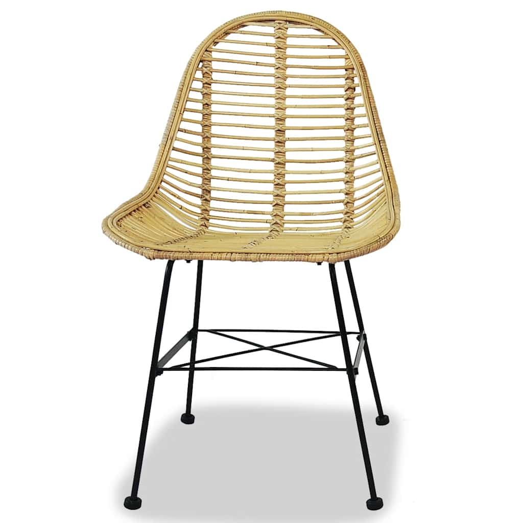 spisebordsstole 2 stk. naturligt rattan