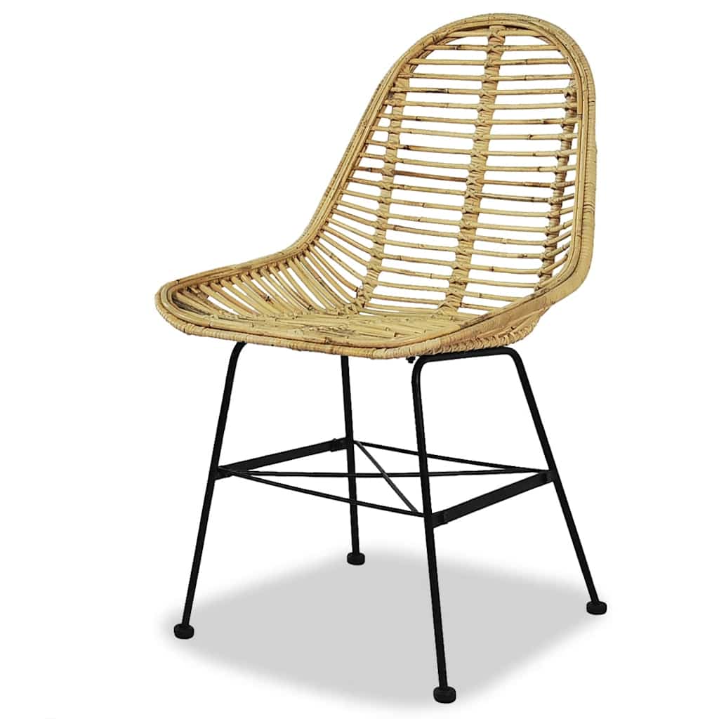 spisebordsstole 4 stk. naturligt rattan