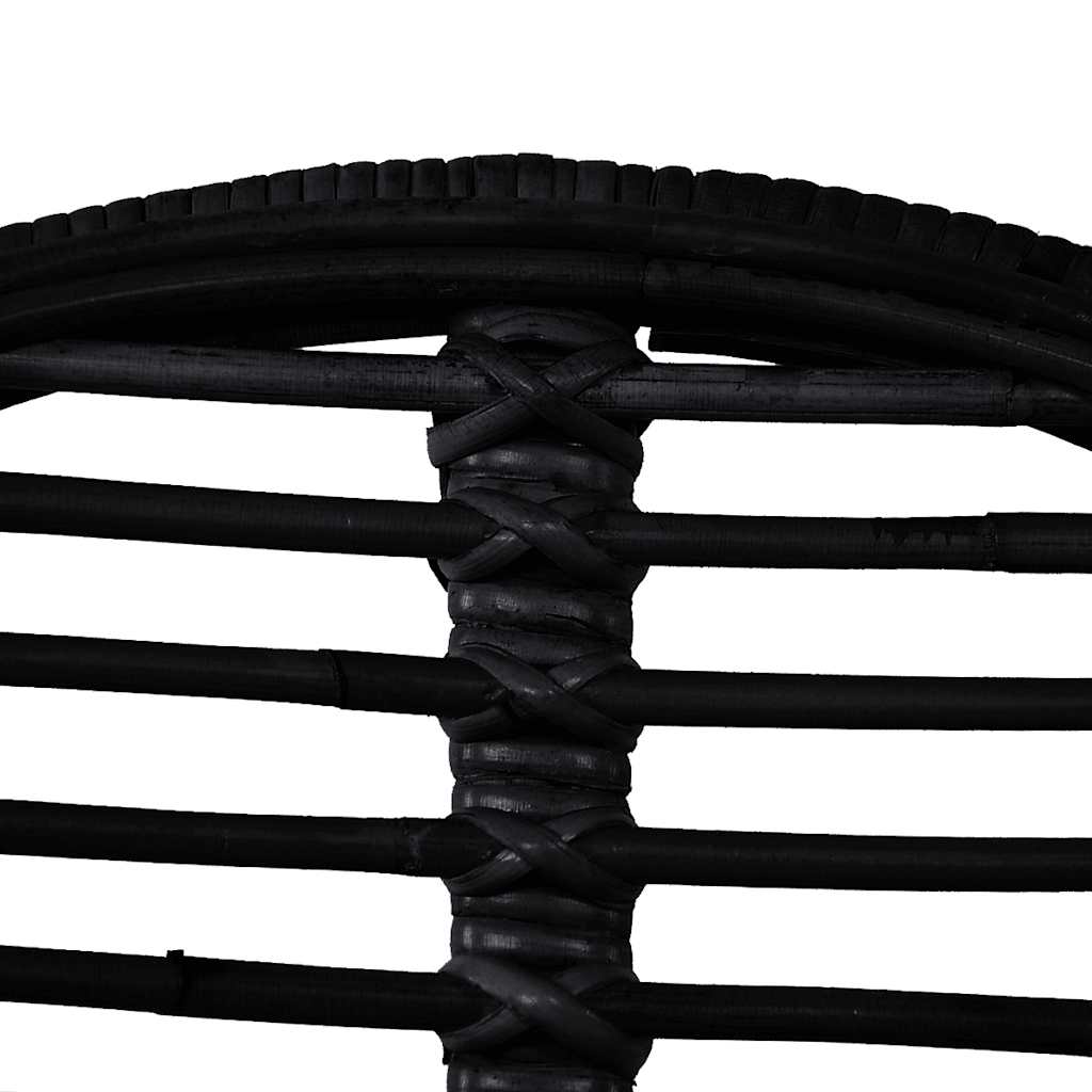 spisebordsstole 2 stk. naturligt rattan sort