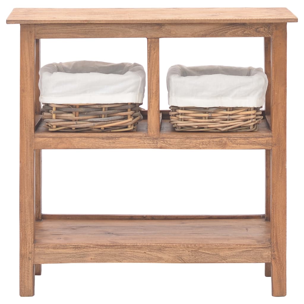 konsolbord 69x28x70 cm massivt mahognitræ