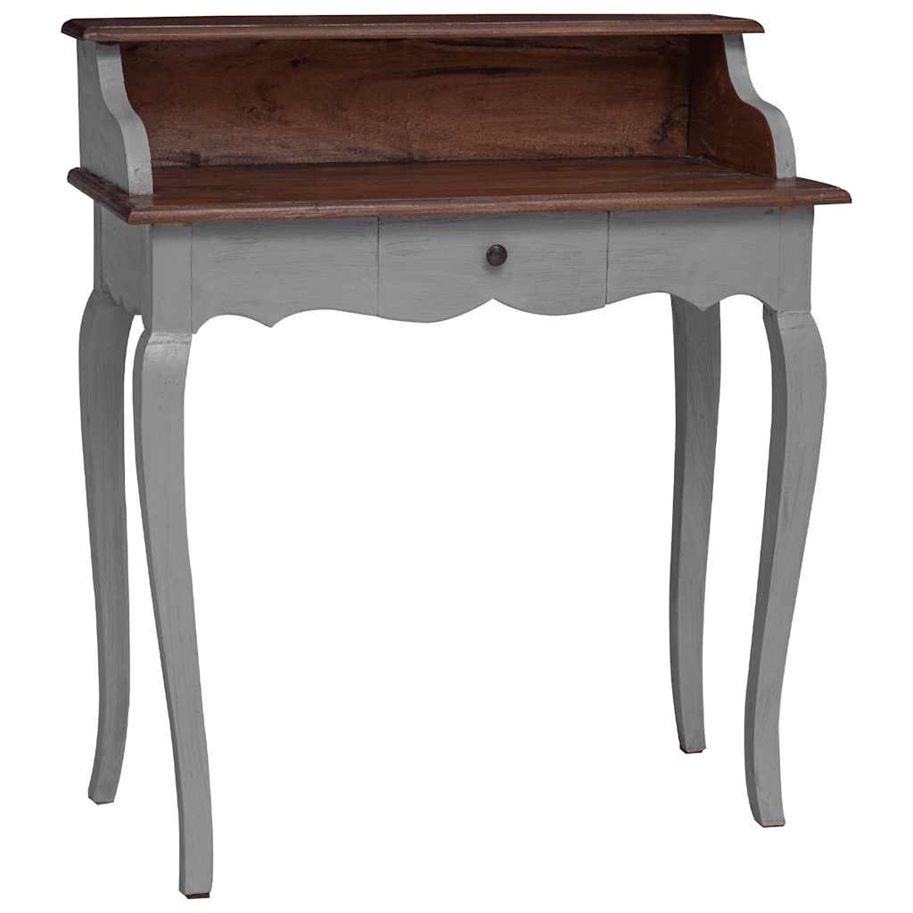 skrivebord 80x40x92 cm massivt mahognitræ