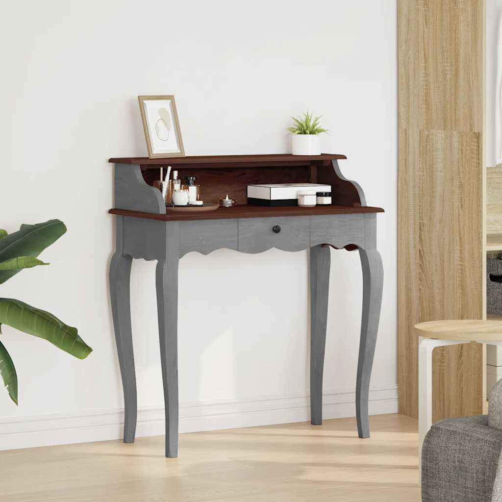 skrivebord 80x40x92 cm massivt mahognitræ