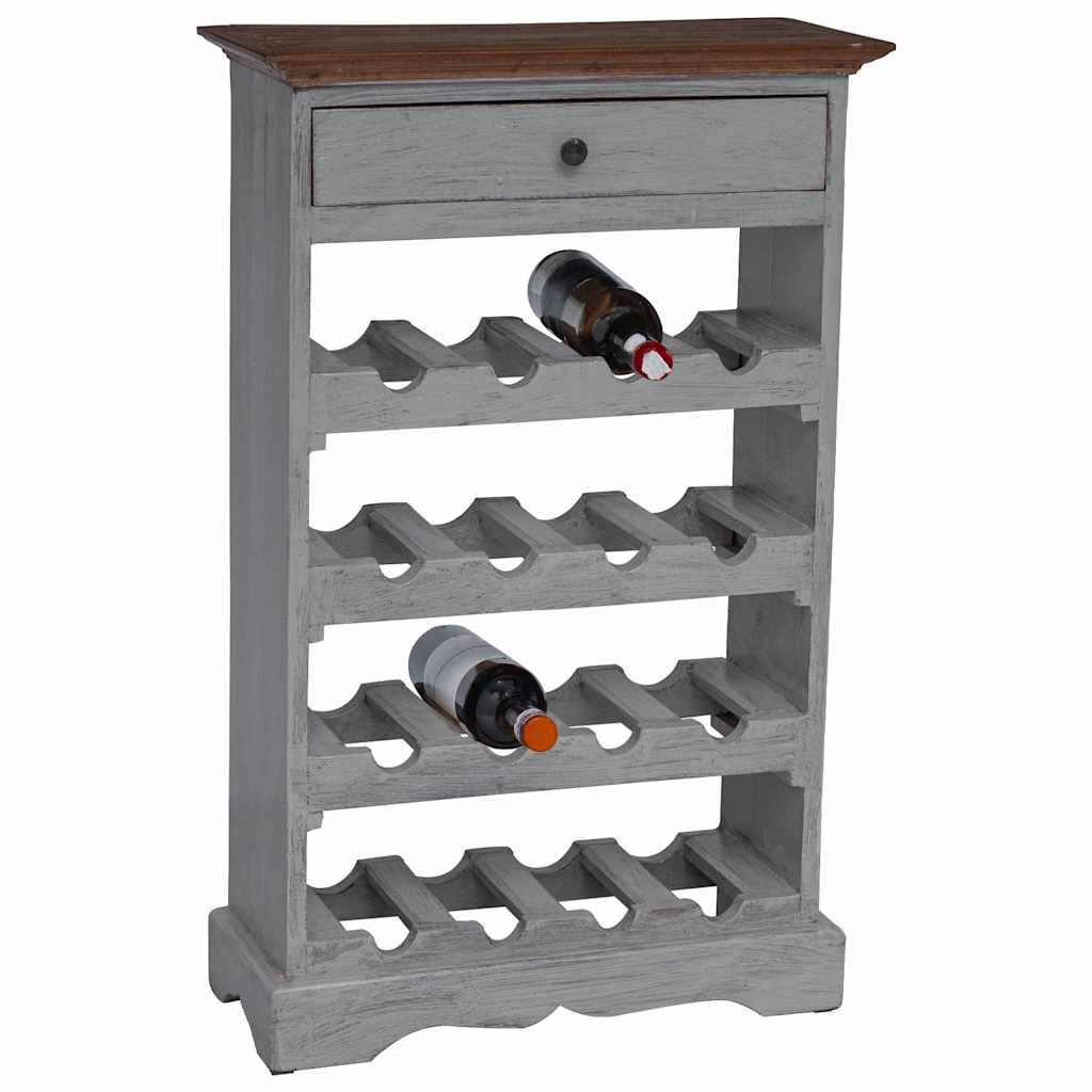 vinreol 55x23x85 cm massivt mahognitræ