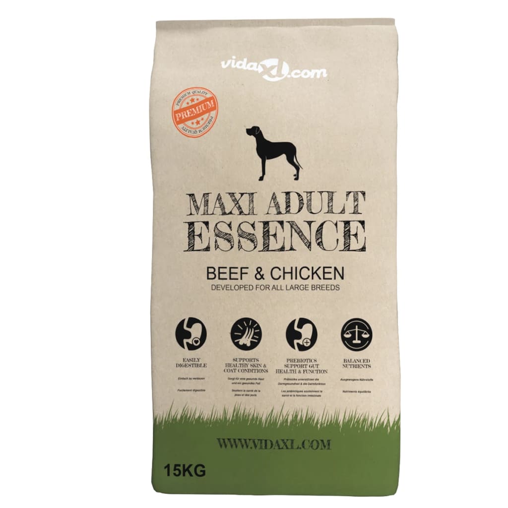 luksustørfoder til hunde Maxi Adult Essence Beef & Chicken 15 kg