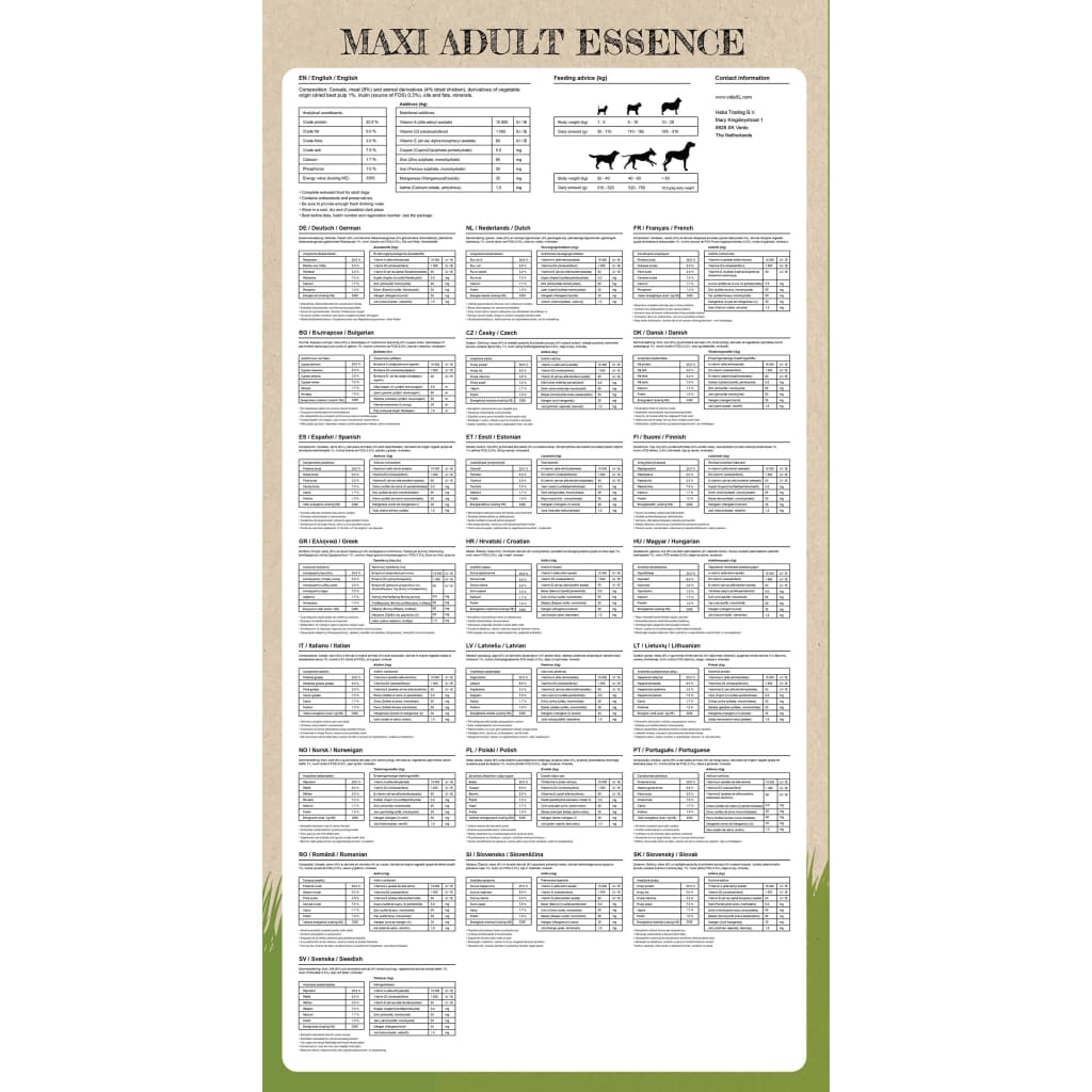 luksustørfoder til hunde Maxi Adult Essence Beef & Chicken 15 kg