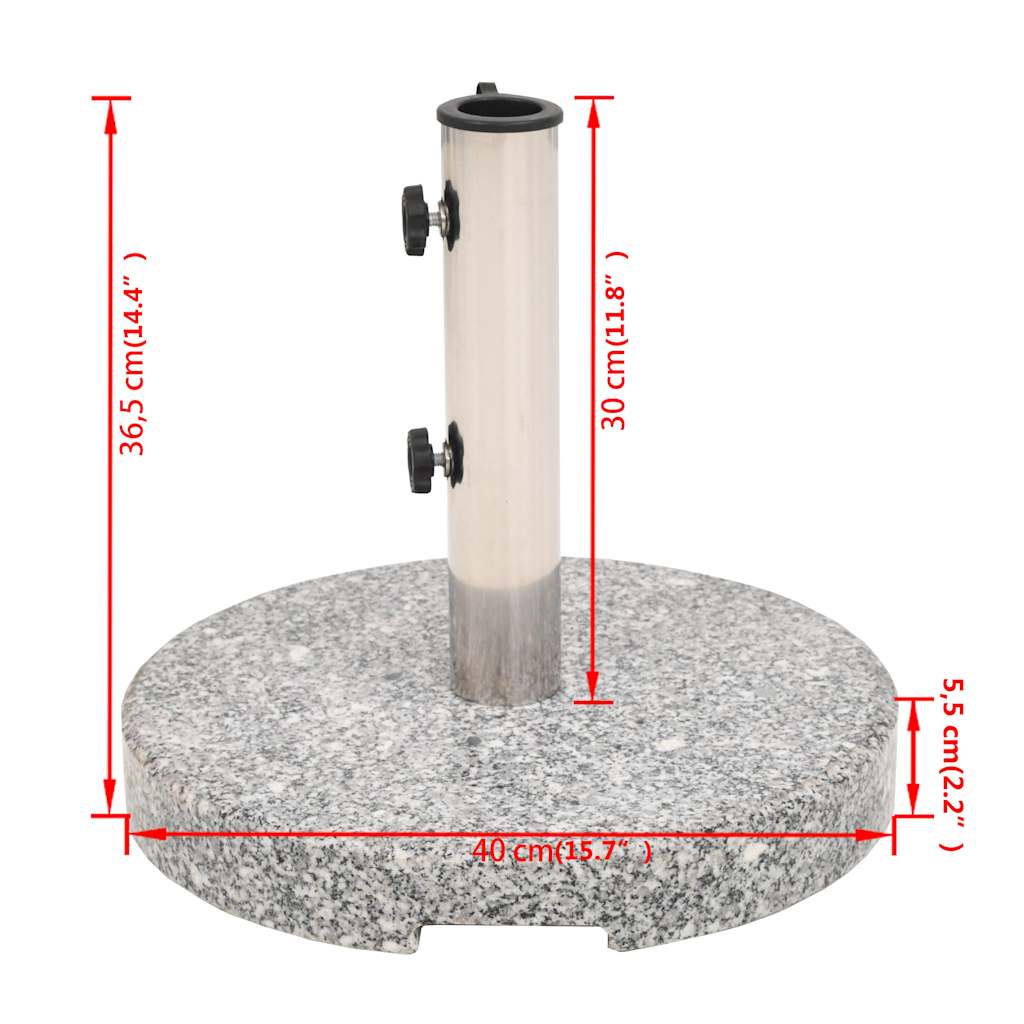 parasolfod granit rund 20 kg
