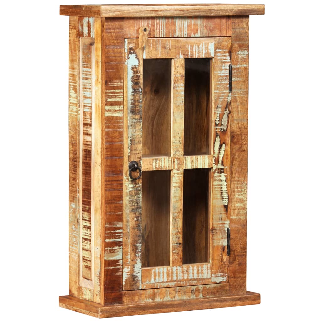 vægskab 44x21x72 cm massivt genbrugstræ