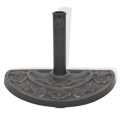 parasolfod resin halv rund bronzefarvet 9 kg