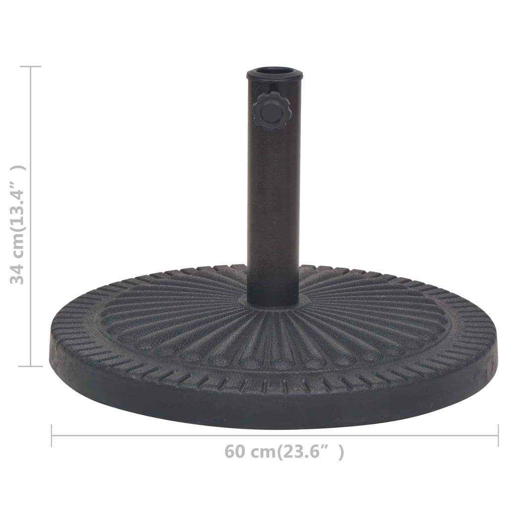 parasolfod resin rund sort 29 kg
