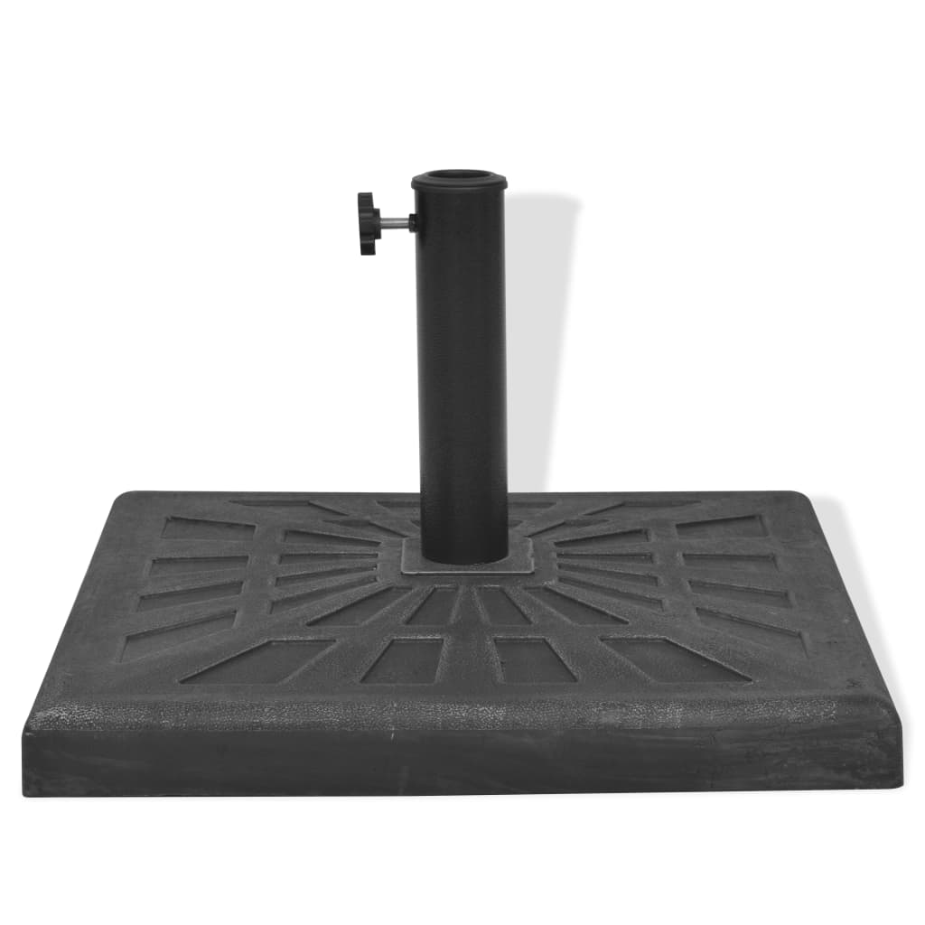 parasolfod resin firkant sort 19 kg