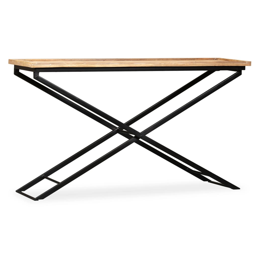 konsolbord solidt mangotræ 130 x 40 x 80 cm