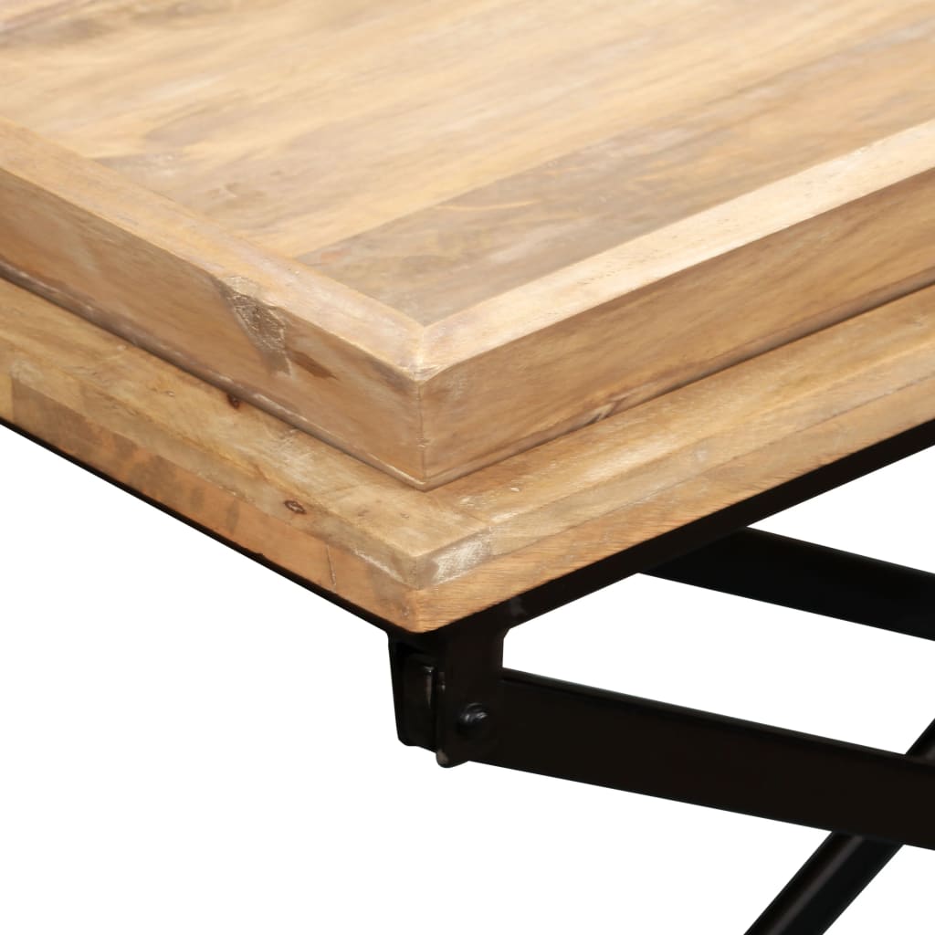 konsolbord solidt mangotræ 130 x 40 x 80 cm