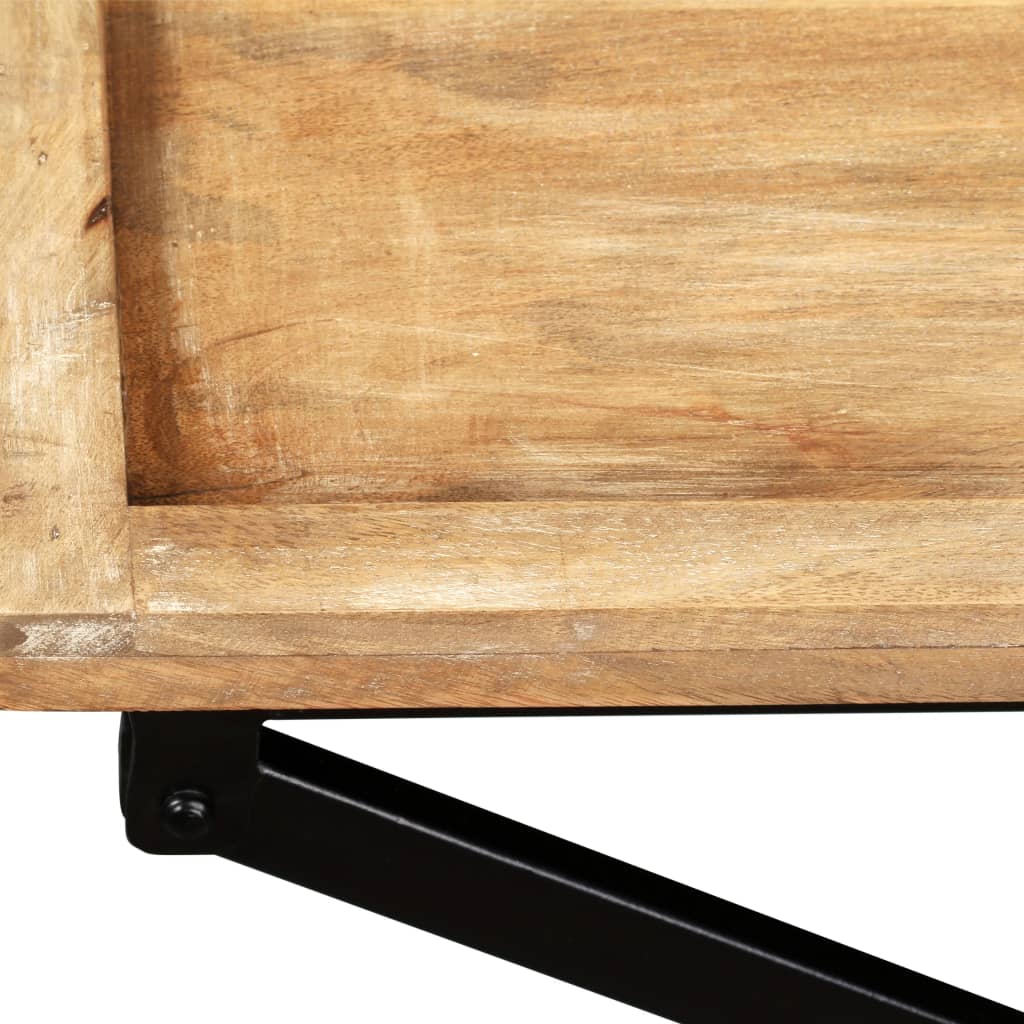 konsolbord solidt mangotræ 130 x 40 x 80 cm