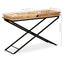 konsolbord solidt mangotræ 130 x 40 x 80 cm