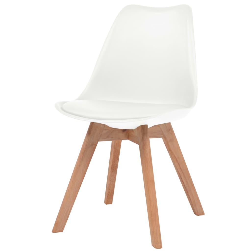 spisebordsstole 6 stk. plastik hvid