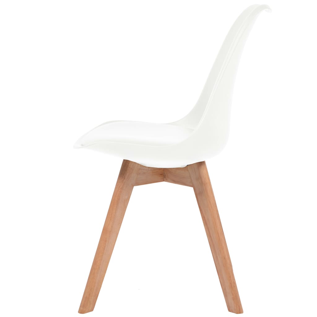 spisebordsstole 6 stk. plastik hvid