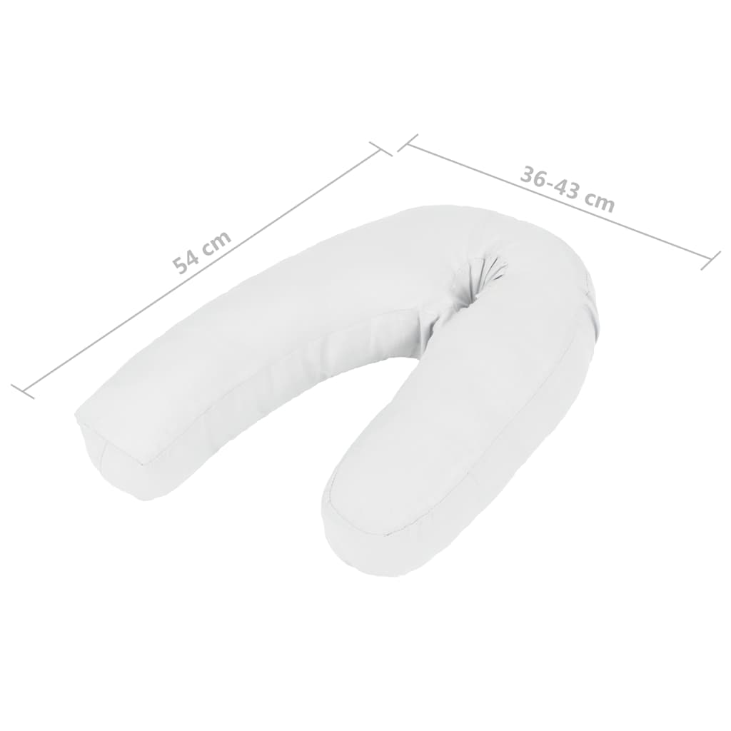 graviditetspude J-form 54x(36-43) cm hvid