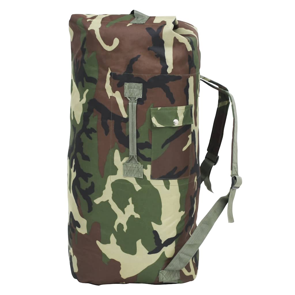 duffeltaske i militærstil 85 l camouflage