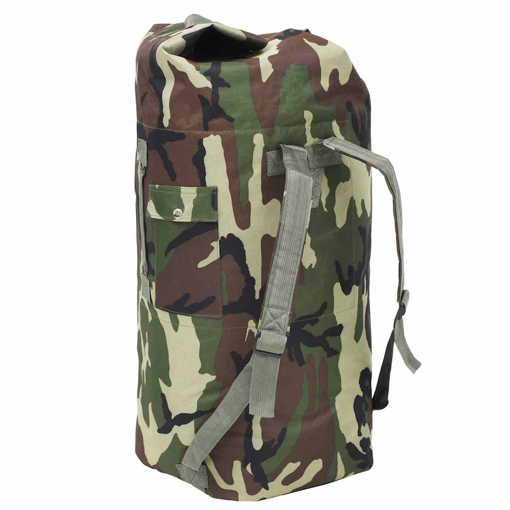 duffeltaske i militærstil 85 l camouflage