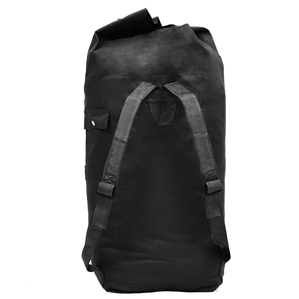 duffeltaske i militærstil 85 l sort