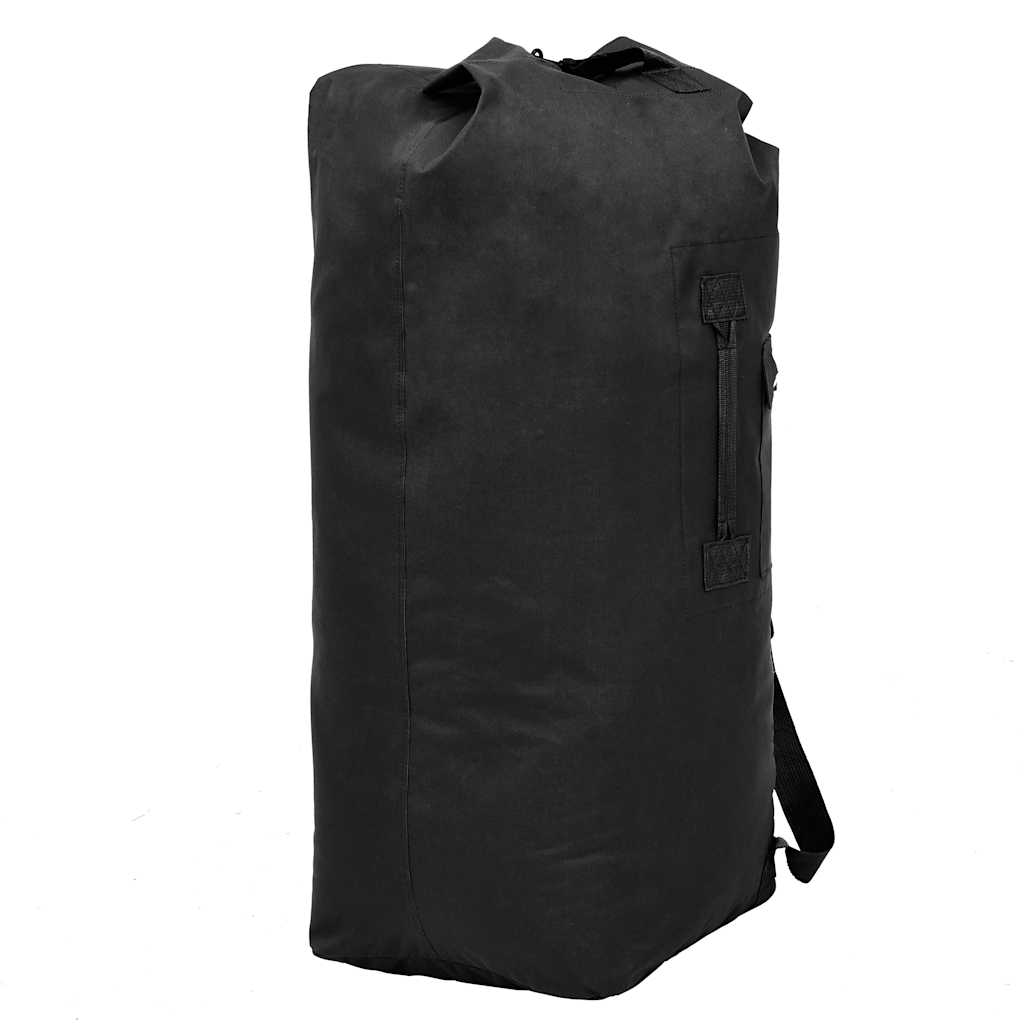 duffeltaske i militærstil 85 l sort