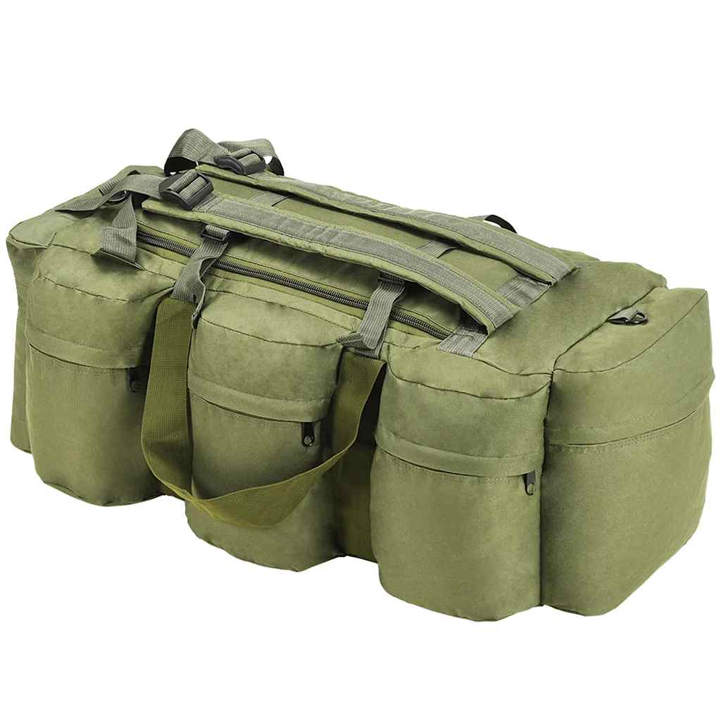 duffelbag i 3-i-1 army-stil 45 l olivengrøn