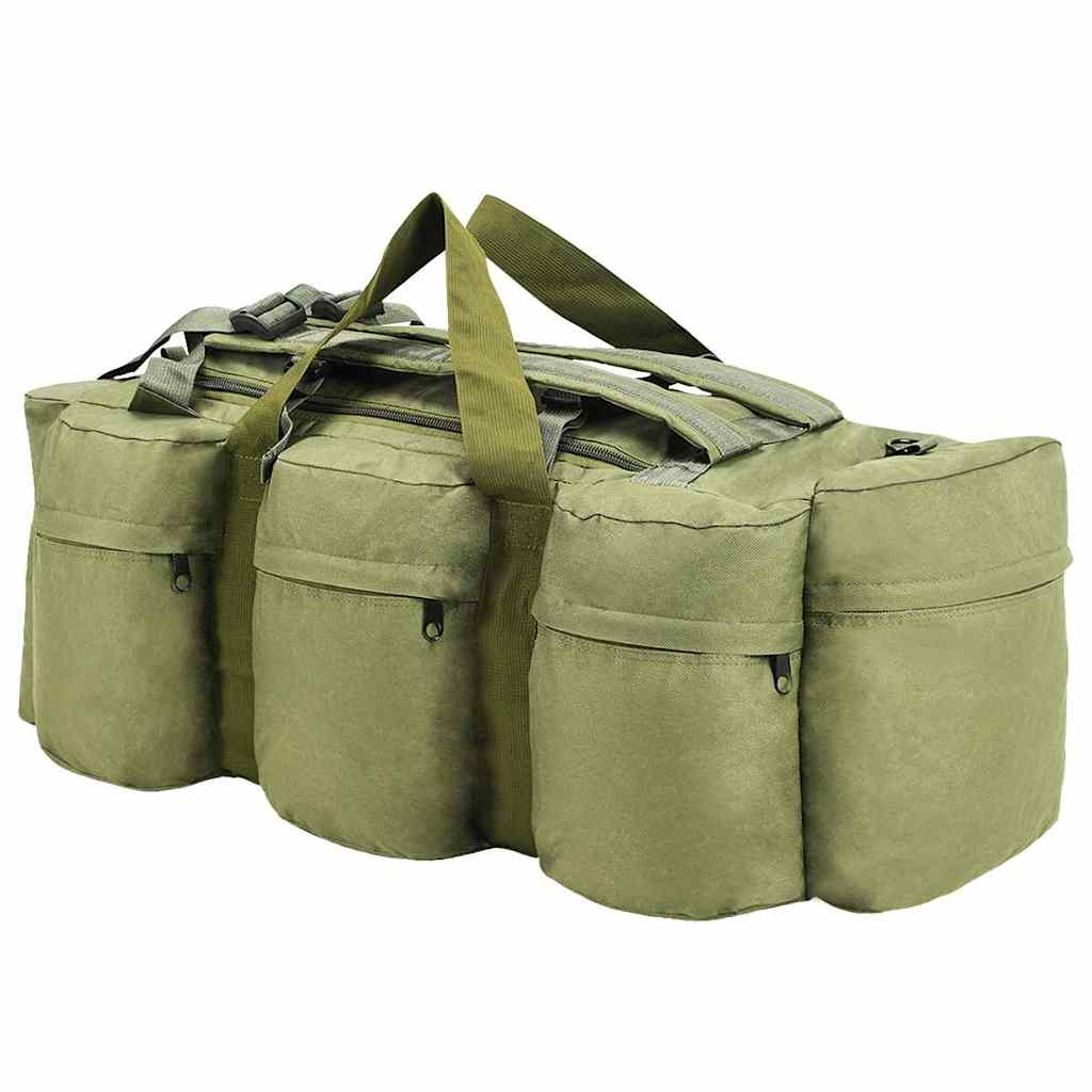 duffelbag i 3-i-1 army-stil 45 l olivengrøn