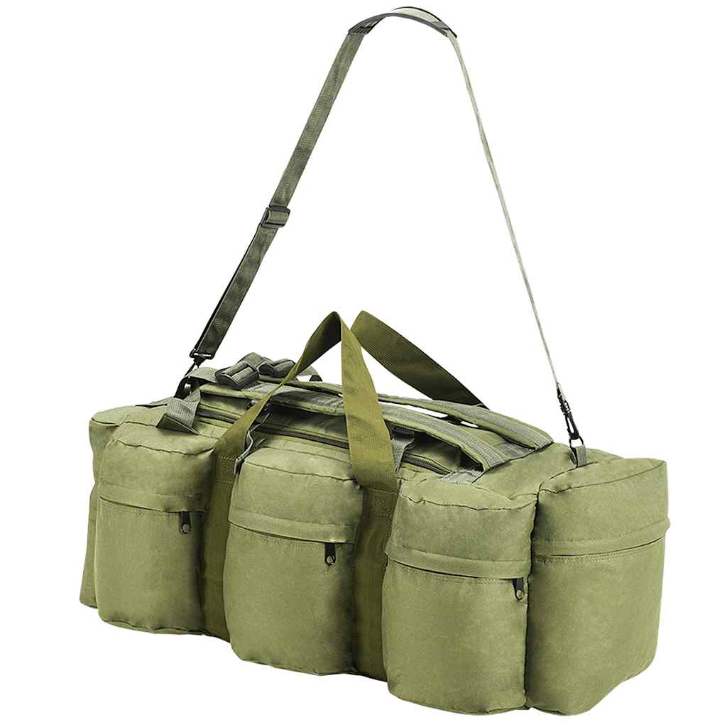 duffelbag i 3-i-1 army-stil 45 l olivengrøn