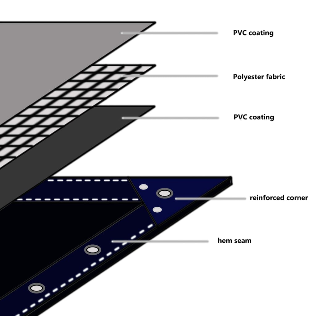 presenning 650 g/m² 4 x 8 m hvid