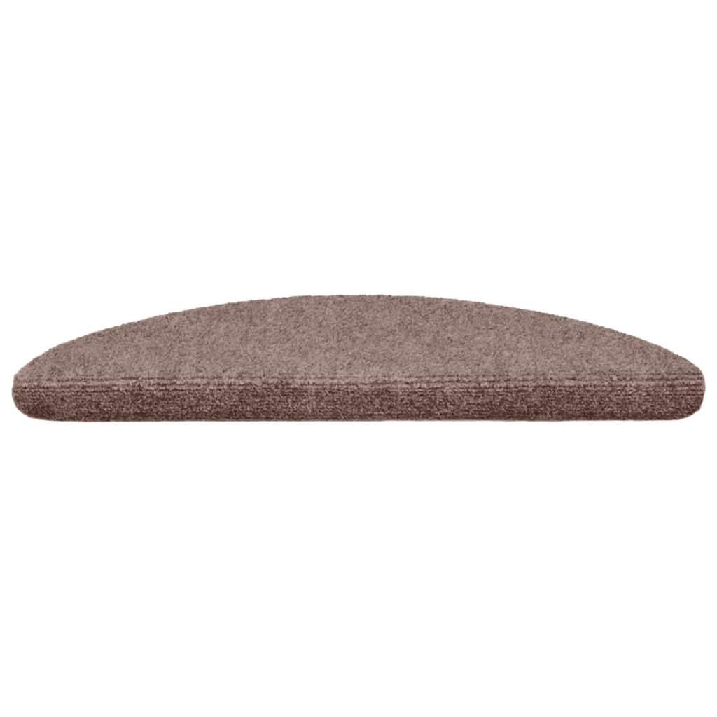 trappemåtter selvklæbende 15 stk. 56x17x3 cm lys brune halvrund