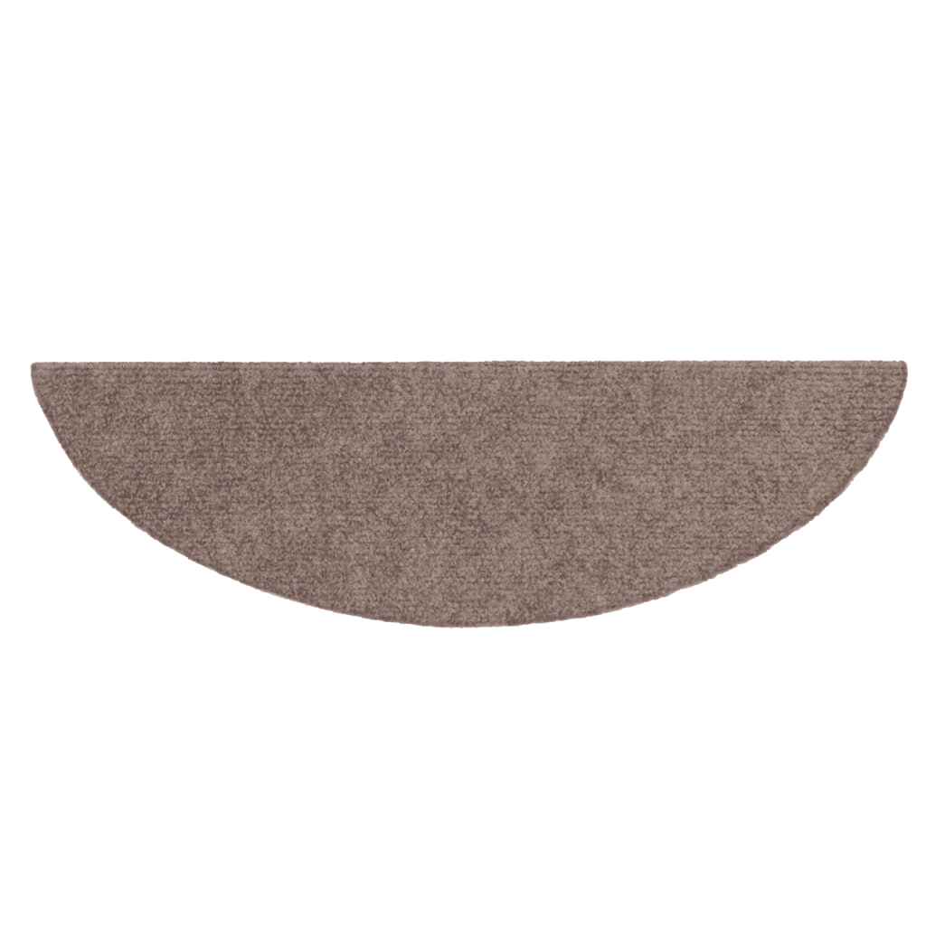 trappemåtter selvklæbende 15 stk. 56x17x3 cm lys brune halvrund