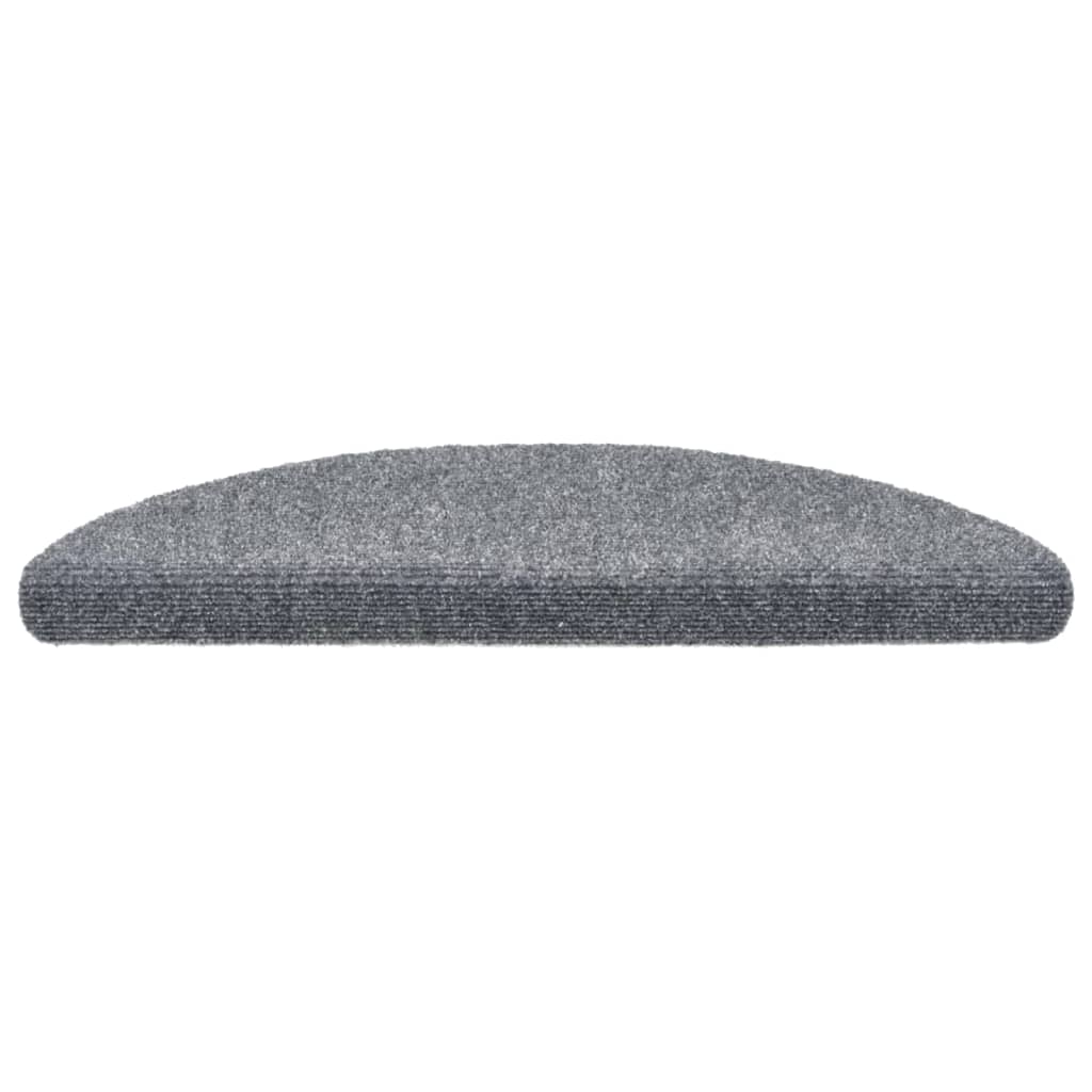 trappemåtter selvklæbende 15 stk. 56x17x3 cm lysegrå halvrunde