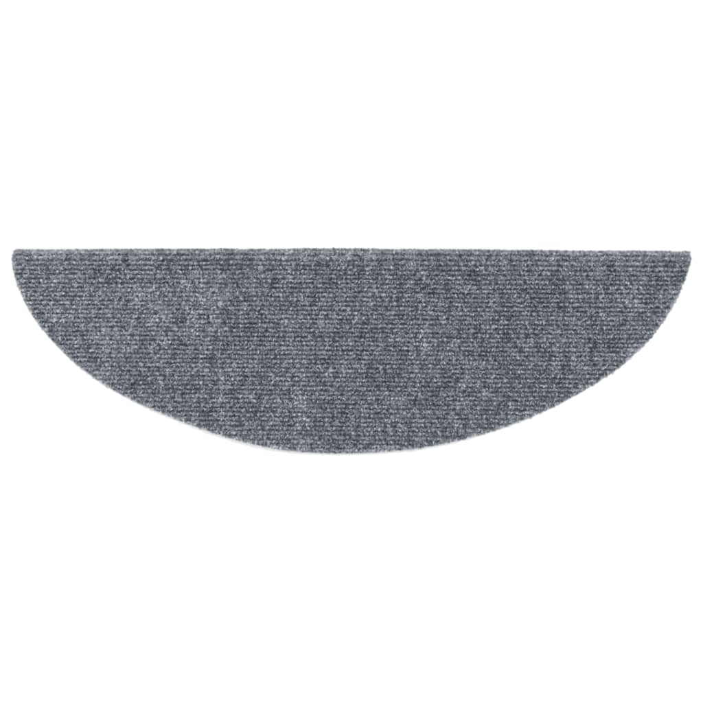 trappemåtter selvklæbende 15 stk. 56x17x3 cm lysegrå halvrunde