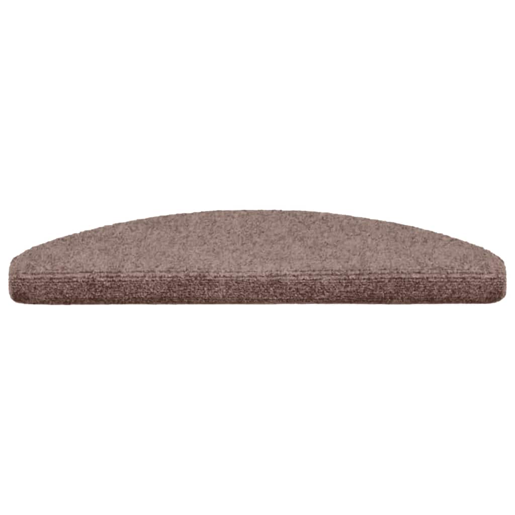 trappemåtter selvklæbende 15 stk. 65x21x4 cm lys brune halvrund store