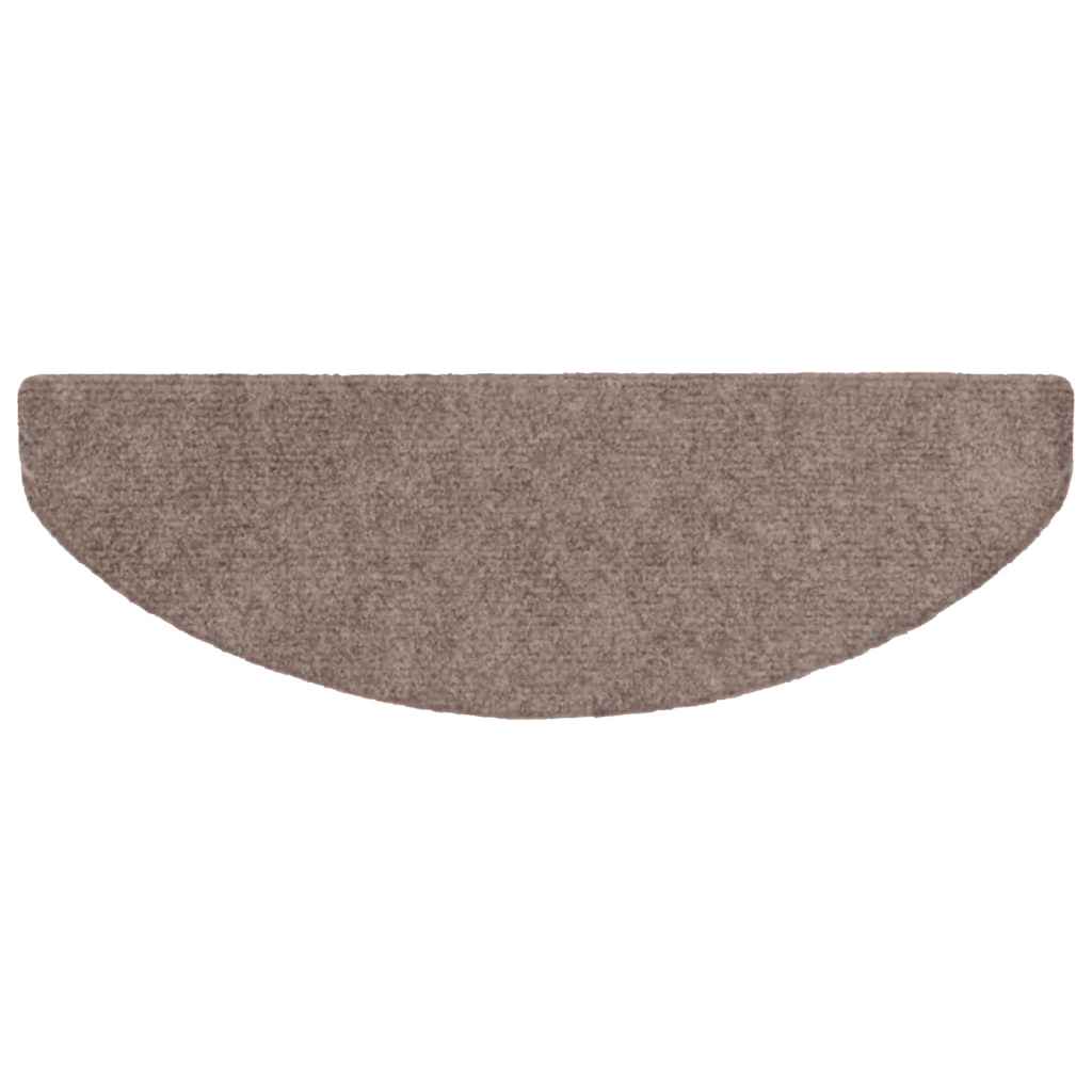 trappemåtter selvklæbende 15 stk. 65x21x4 cm lys brune halvrund store
